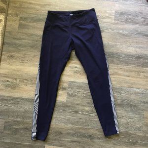Old Navy Active Blue and White Striped Legging
